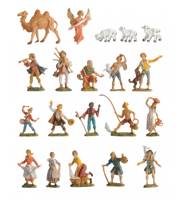 Assortiment de 20 éléments pour crèche 4 cm