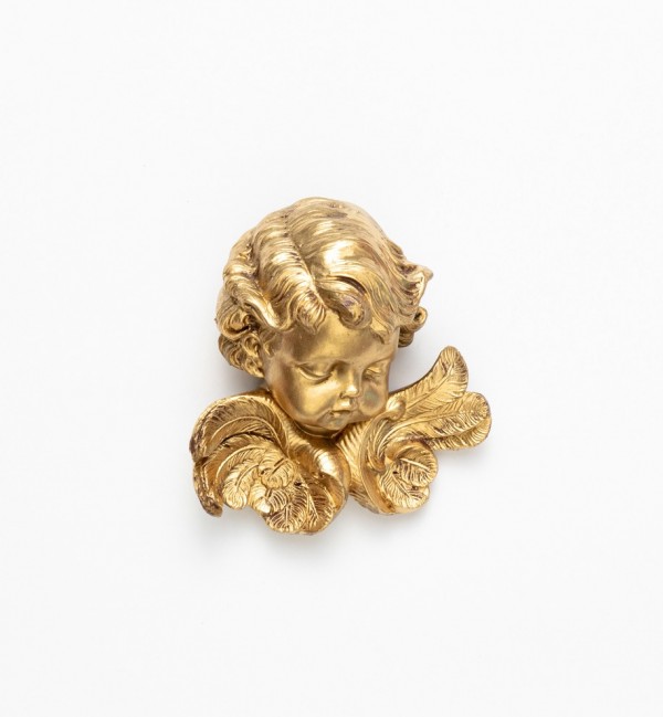 Tête d’Ange (67), dorée H 11 cm