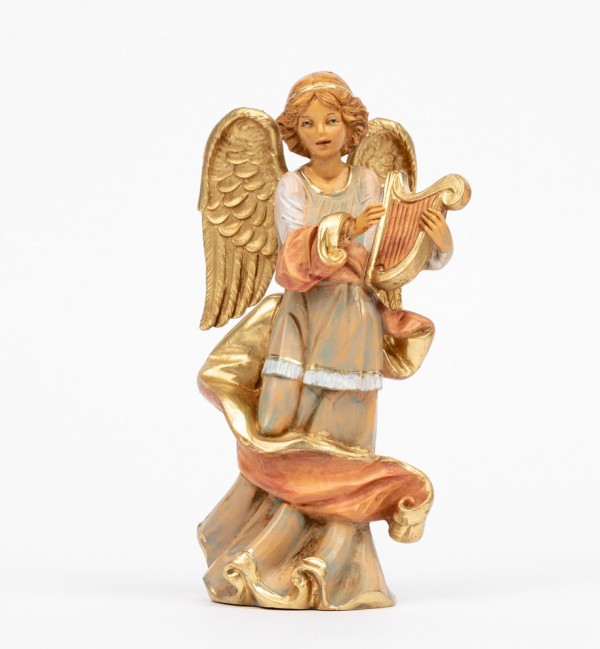 Ange et Enfant avec Violon 24H Figurine de résine et paillette