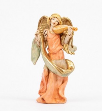Ange avec un violon (253) coloration porcelaine, H 16,5 cm