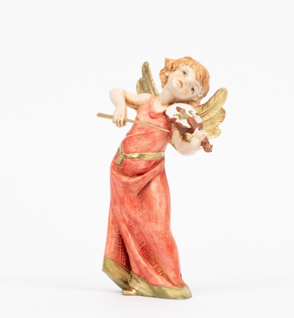 Ange avec un violon (363) coloration porcelaine, H 15 cm