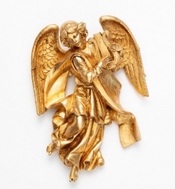 Ange avec une lyre (368), feuille d'or H 21 cm