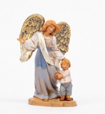 Ange avec un petit garçon (393), H 13 cm