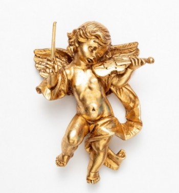 Ange avec un violon (466), feuille d'or H 27 cm