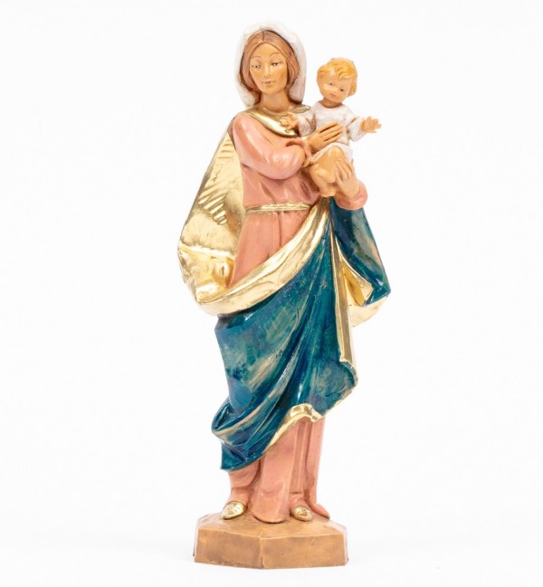 Statue de la Vierge à l'enfant de 15cm en résine