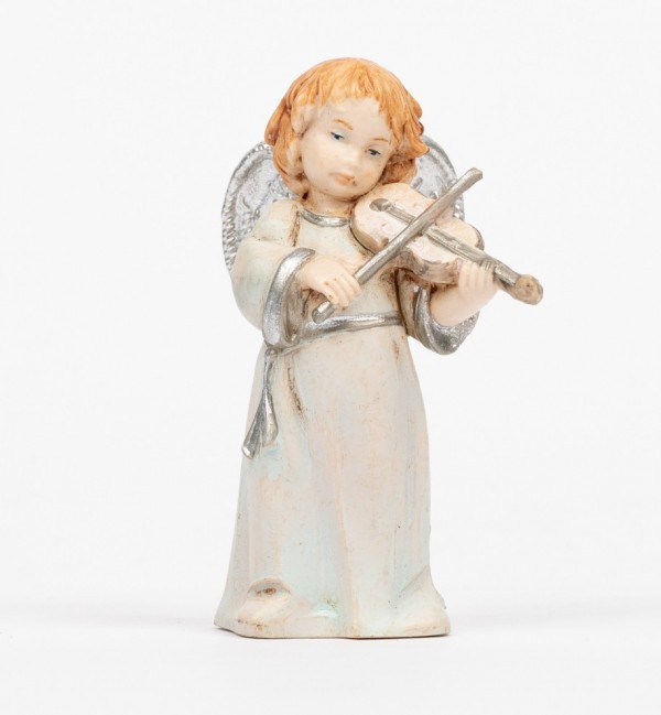 Ange avec un violon (684) coloration porcelaine, H 7,5 cm