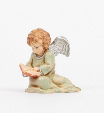 Ange avec un livre (685) coloration porcelaine, H 5 cm