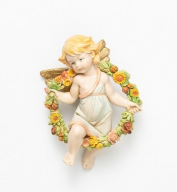 Ange de printemps (855) coloration porcelaine, H 12 cm