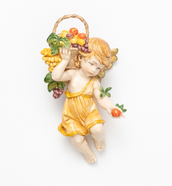 Ange d'automne (856) coloration porcelaine, H 12 cm