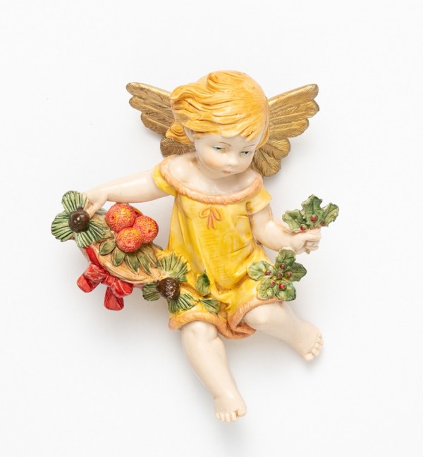 Ange d’hiver (858) coloration porcelaine, H 12 cm