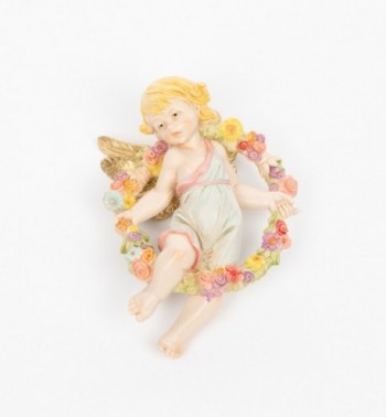 Ange de printemps (865) coloration porcelaine, H 17 cm