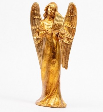 Ange avec un orgue (968), feuille d'or H 30 cm