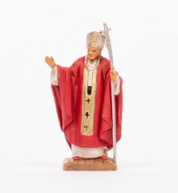 Pape Jean-Paul II (1216) en soutane rouge, H 7 cm
