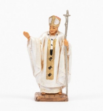 Pape Jean-Paul II (1216) en soutane blanche, H 7 cm