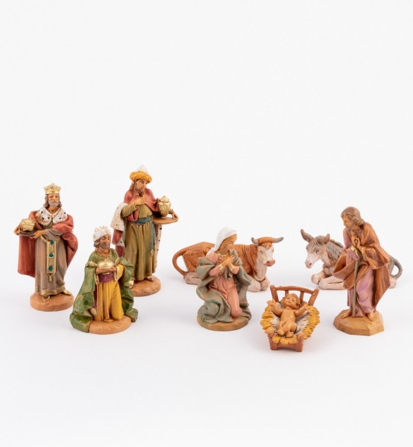 Naissance de Jésus - 8 éléments pour crèche 11 cm