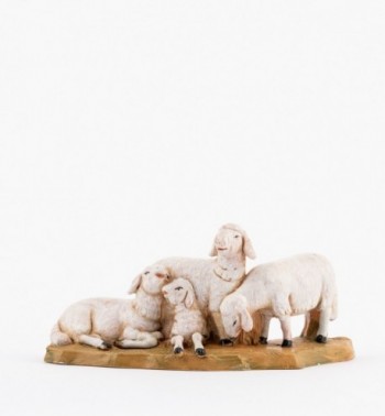 Troupeau de moutons pour crèche 12 cm