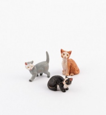 Chats pour crèche 12 cm