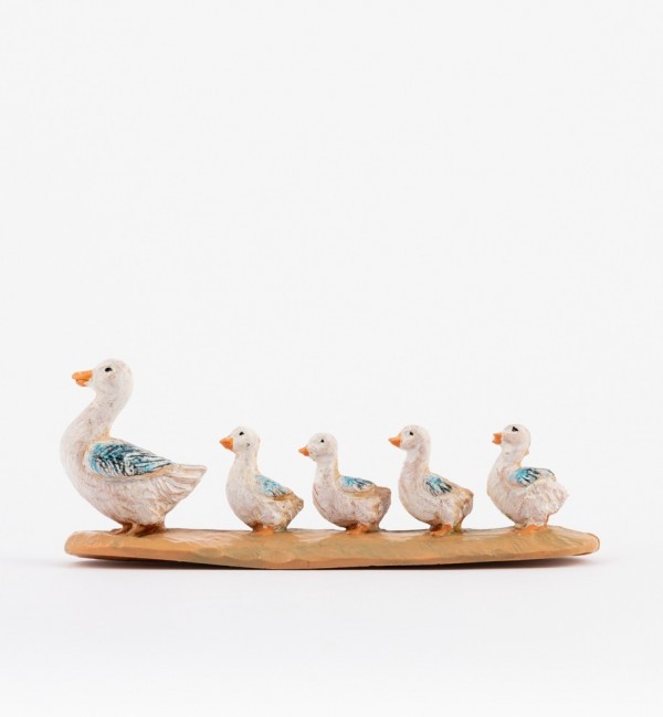 Famille de canards pour crèche 12 cm