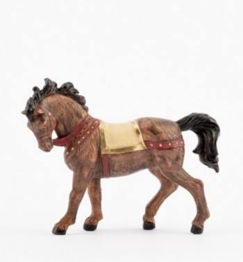 Cheval noir pour crèche 12 cm