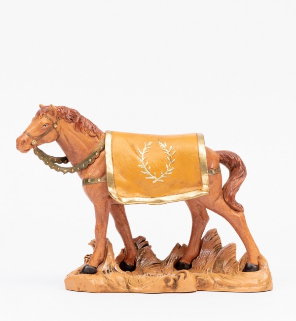 Cheval marron pour crèche 19 cm