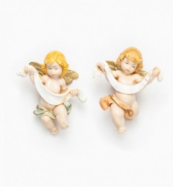 Anges avec un bandeau (96-7) coloration porcelaine, H 7 cm