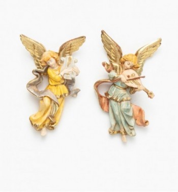 Anges (889-9) coloration porcelaine, H 8 cm
