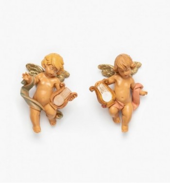 Anges avec une lyre (996-7), H 7 cm