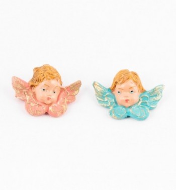 Têtes d'Anges (17D-17S) couleurs traditionnelles, H 4 cm