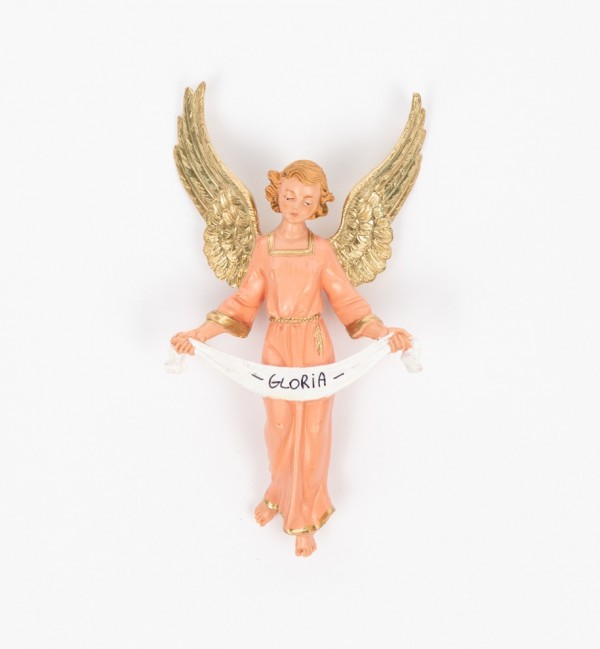 Ange de la Gloire Triomphante pour crèche couleurs traditionelles 19 cm