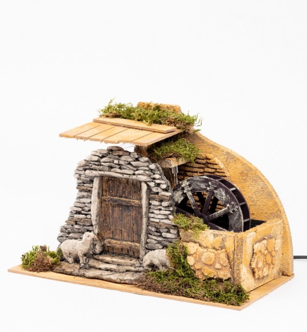 Moulin en bois consécutive n° 1830, H 12 cm