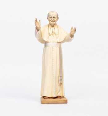 Pape Jean Paul II avec calotte en résine, H 46 cm