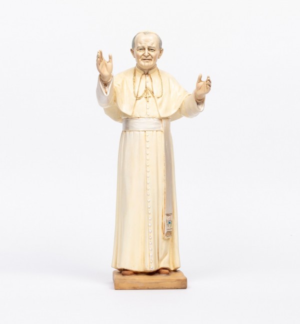 Pape Jean Paul II avec calotte en résine, H 46 cm