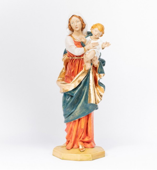 Sainte Vierge avec l’Enfant en résine, H 110 cm