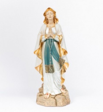 Sainte Vierge de Lourdes en résine, H 110 cm
