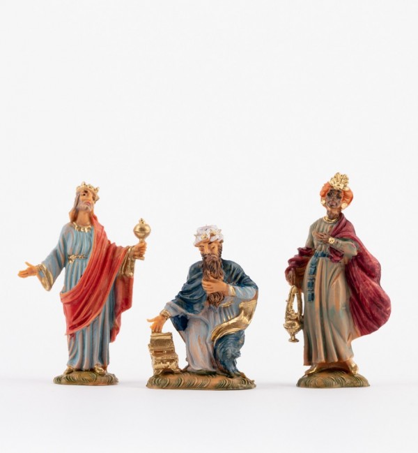 Les trois Rois Mages pour crèche 4 cm