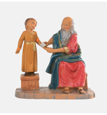 Bergers (729) pour crèche 12 cm avec boîte lithographiée