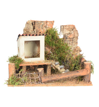 Poulailler en bois n° 1839, H 12 cm
