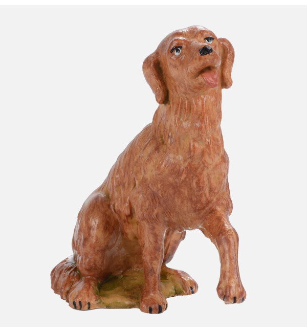 Chien assise pour crèche 19 cm